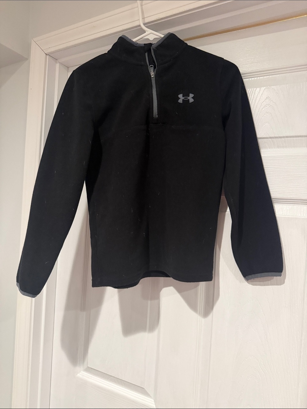 Under Armour Black Quarter-Zip Pullover with Reflective Logo